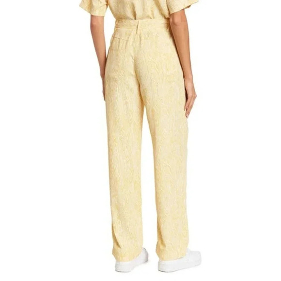 NWT Ena Pelly Woodgrain High Waist Flair Pants - Picture 2 of 7